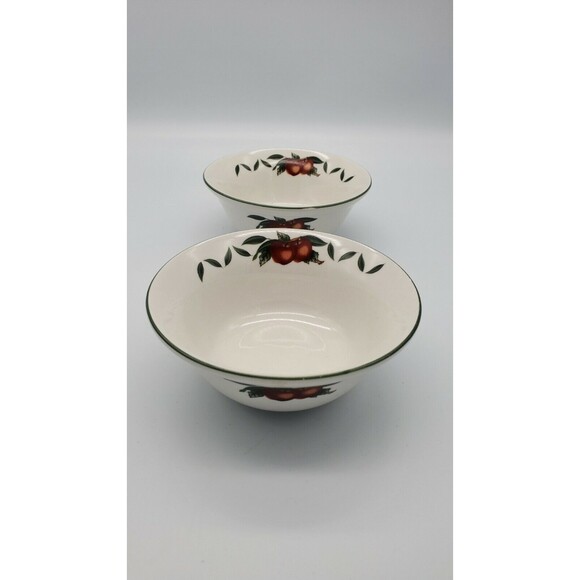 WSP Cades Creek Collection APPLE Set of 2 5 1/4" Fruit Dessert Bowls Stoneware - Picture 2 of 12